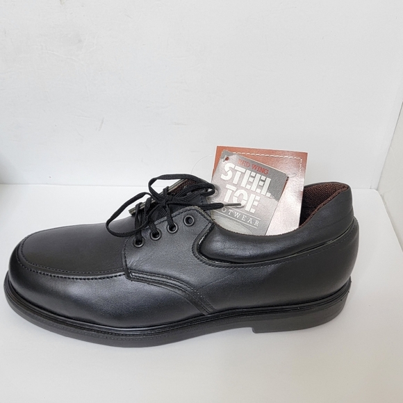 Red Wing Steel Toe Oxford Heavy Duty Work Shoes Black MENS SIZE 10 B Super Sole main image 3